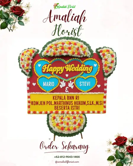 Papan Bunga Pernikahan Gedau